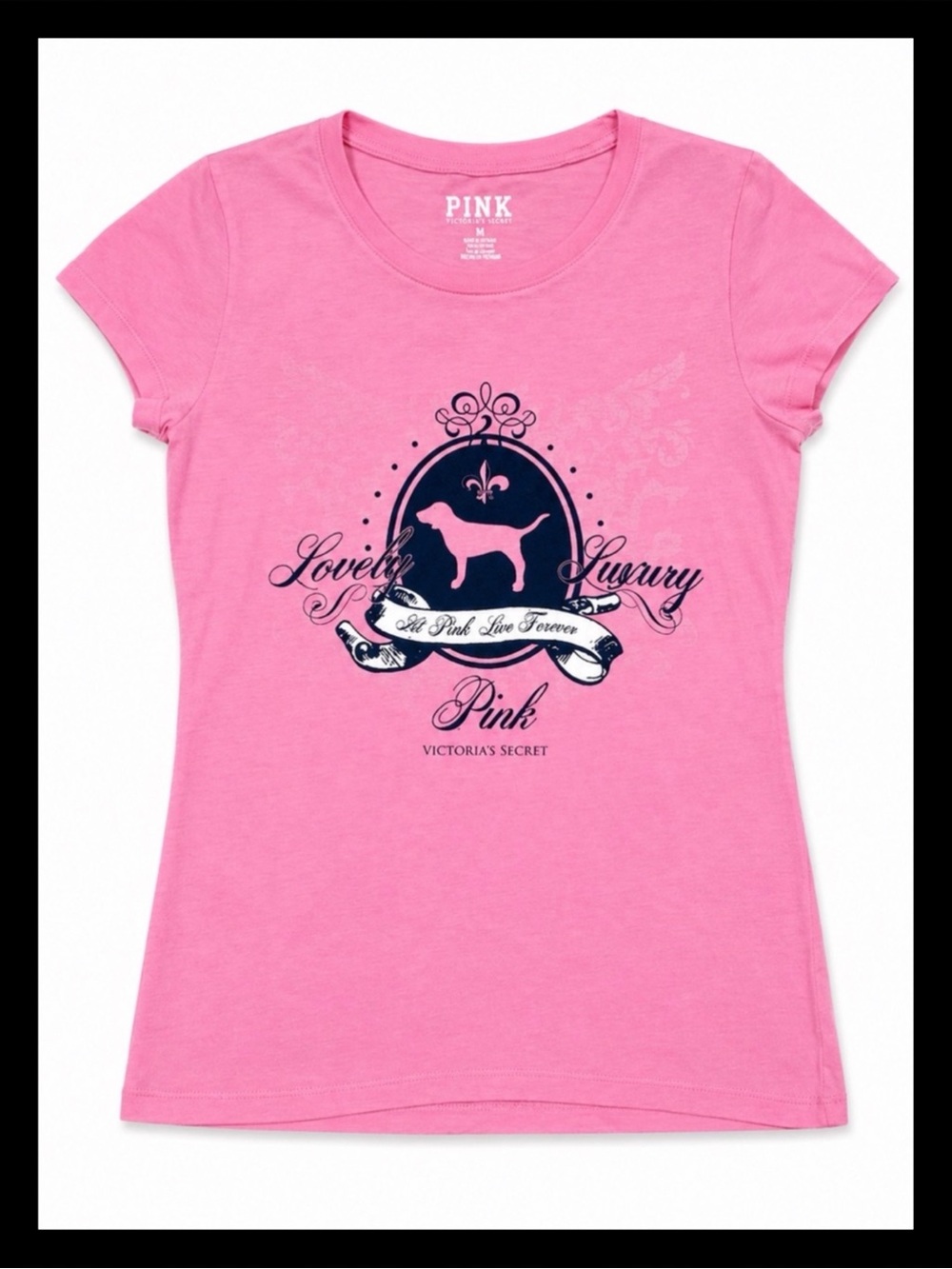 💕ⓅⒾⓃⓀ ⓋⓈ Y2K/RARE/HTF “LOVELY LUXURY PINK”  Tee✨LIKE NEW✨💕